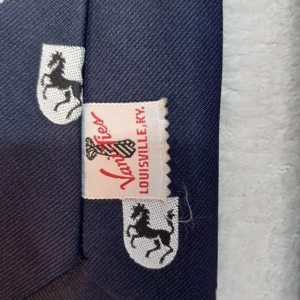 Horse Racing Equestrian Derby Prancing Necktie Silk Blue Vani-Ties Louisville KY